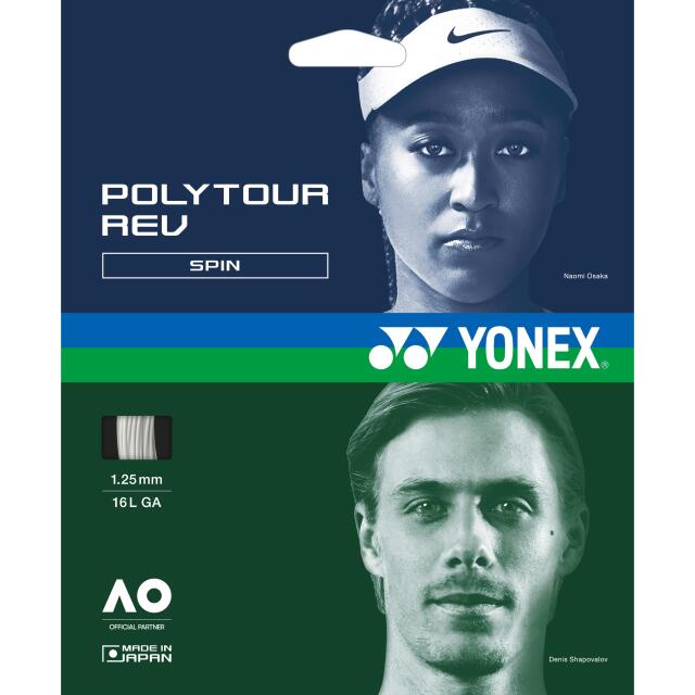 【20％OFF】YONEXテニスストリング　POLYTOUR REV125 /ポリツアーレブ125　ホワイト（011）＜PTGR125＿011＞