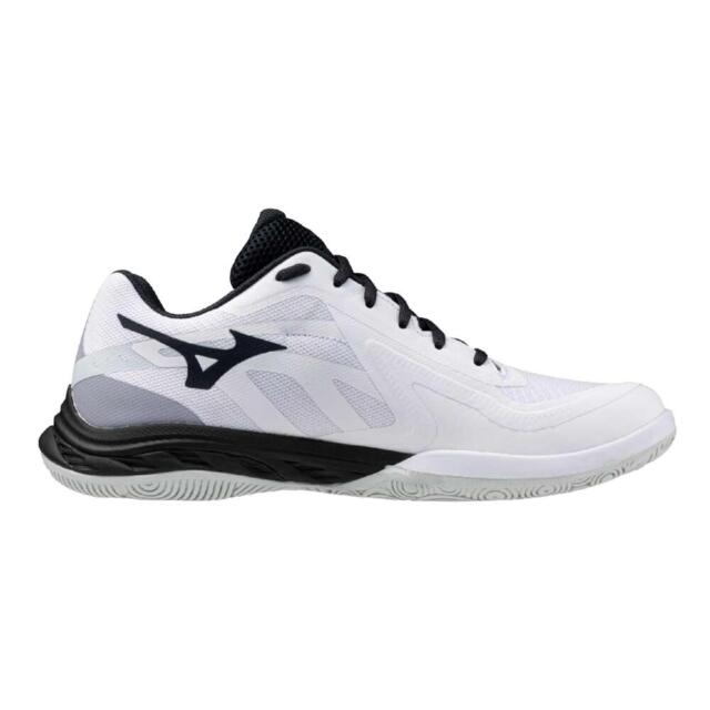 Mizuno バドミントンシューズ ホワイト/ブラック 71GA2423 ウエーブファングEL2 ホワイト×ブラック×グレー