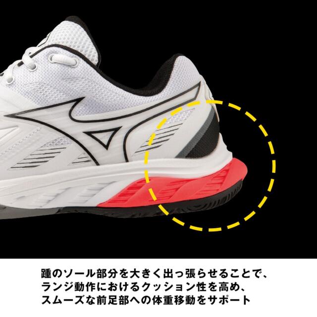 Mizuno バドミントンシューズ ホワイト/パープル/イエロー orangesports_miz-71ga228021