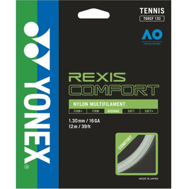 YONEX　テニスストリング　REXIS COMFORT 130　ゲージ：1.30ｍｍ　品番：TGRCF130