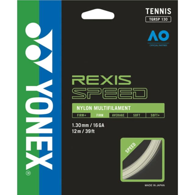 YONEXテニスストリング　REXIS SPEED130　ゲージ：1.30ｍｍ　品番：TGRSP130