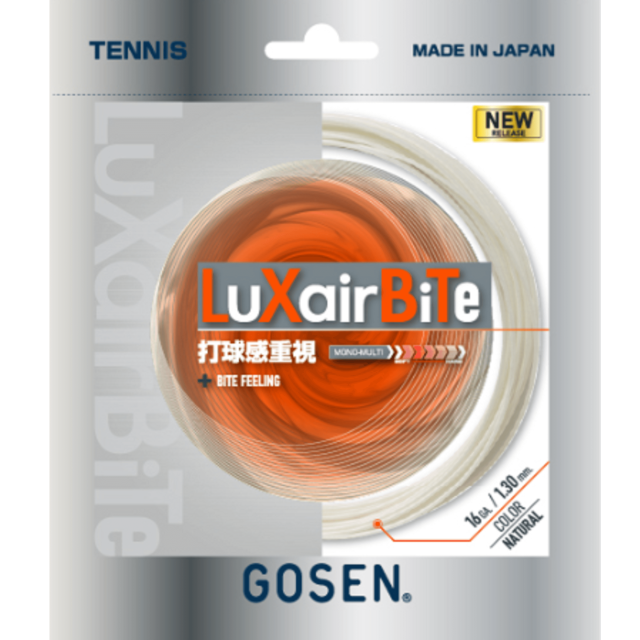 【20％OFF】ゴーセン　テニスナイロンガット　 LUXAIRBITE/ラクシアバイト＜TSLXB＞
