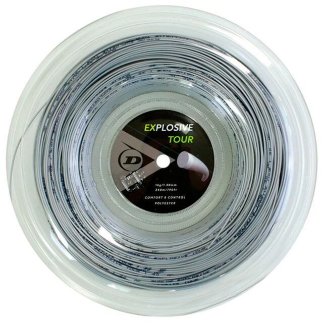 【40％OFF】【送料無料】DUNLOP　テニスストリング　ポリエステル　EXPLOSIVE TOUR　240ｍロール　ゲージ：1.30mm　グレー色＜DST12031＞