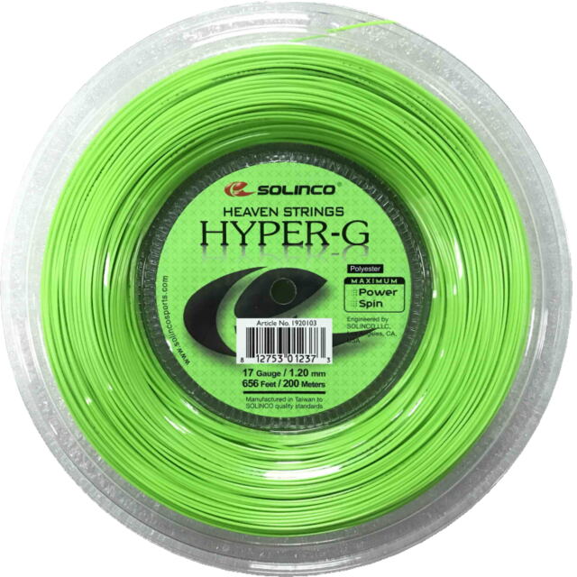 【40％OFF】【送料無料】SOLINCO テニスストリング　HYPER-G（ハイパーG） 200mロール  1.20ｍｍ＜KSC786R_120＞