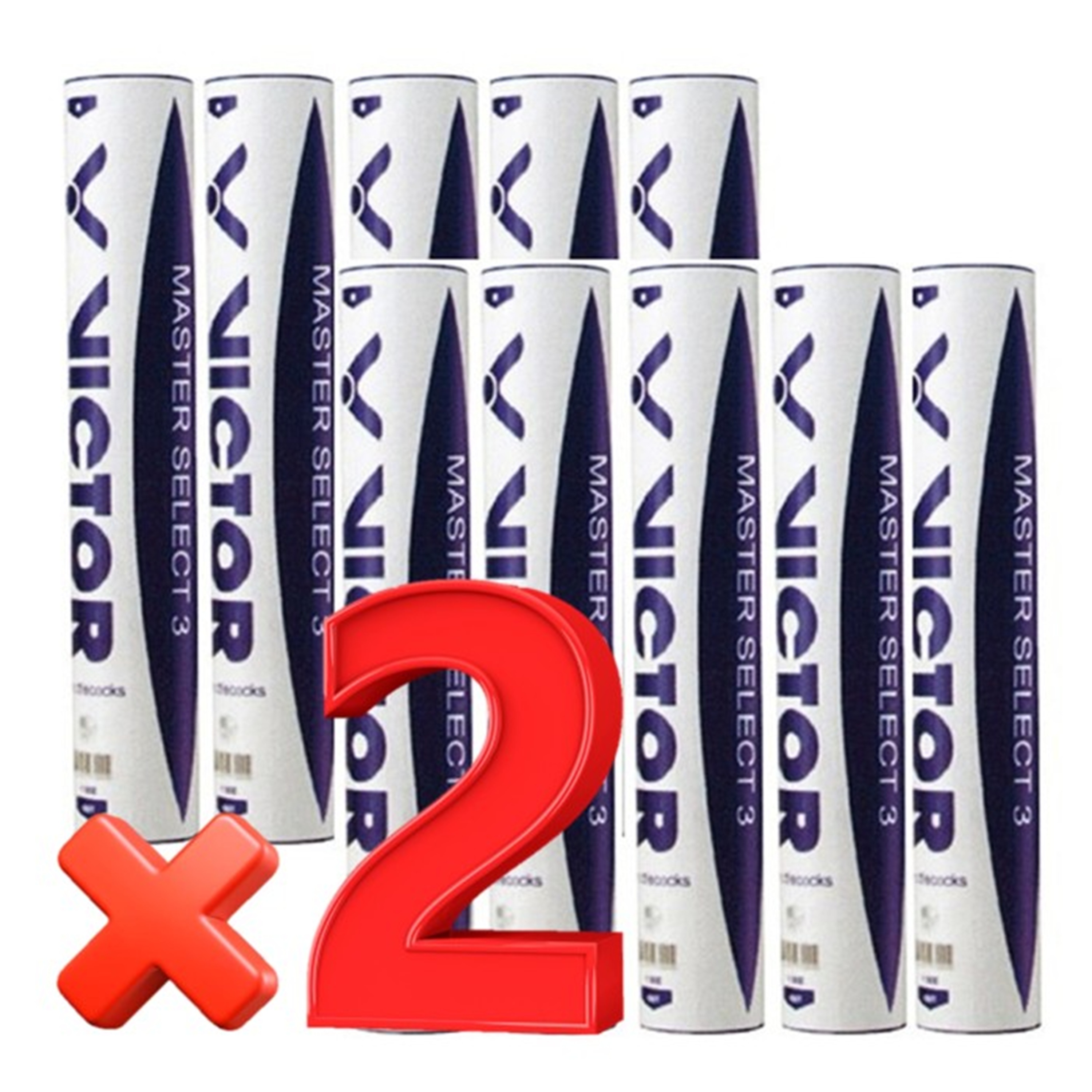 【送料無料】ビクター シャトルコック　マスターセレクト5（練習球）［240球/20ダース］＜master-select5-20d>