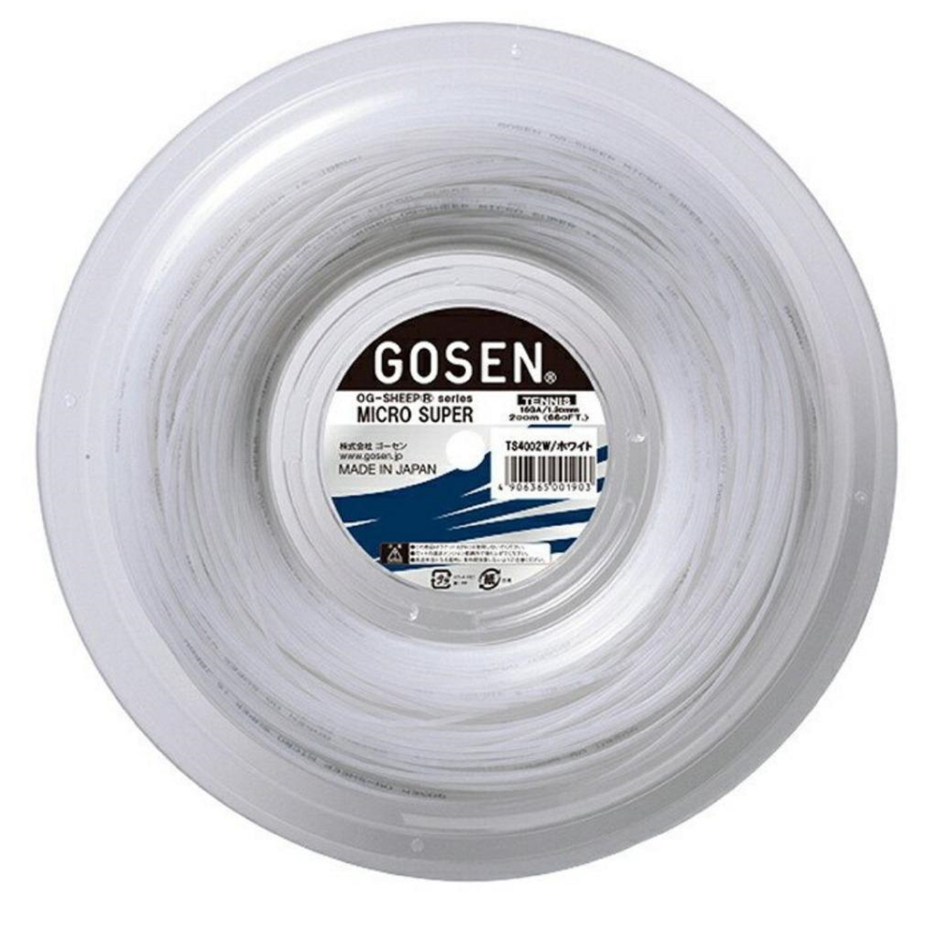 【40％OFF】【送料無料】ゴーセン　テニスストリング　OG-SHEEP　MICROSUPER16　 ロール（240ｍ）＜TS4002W＞