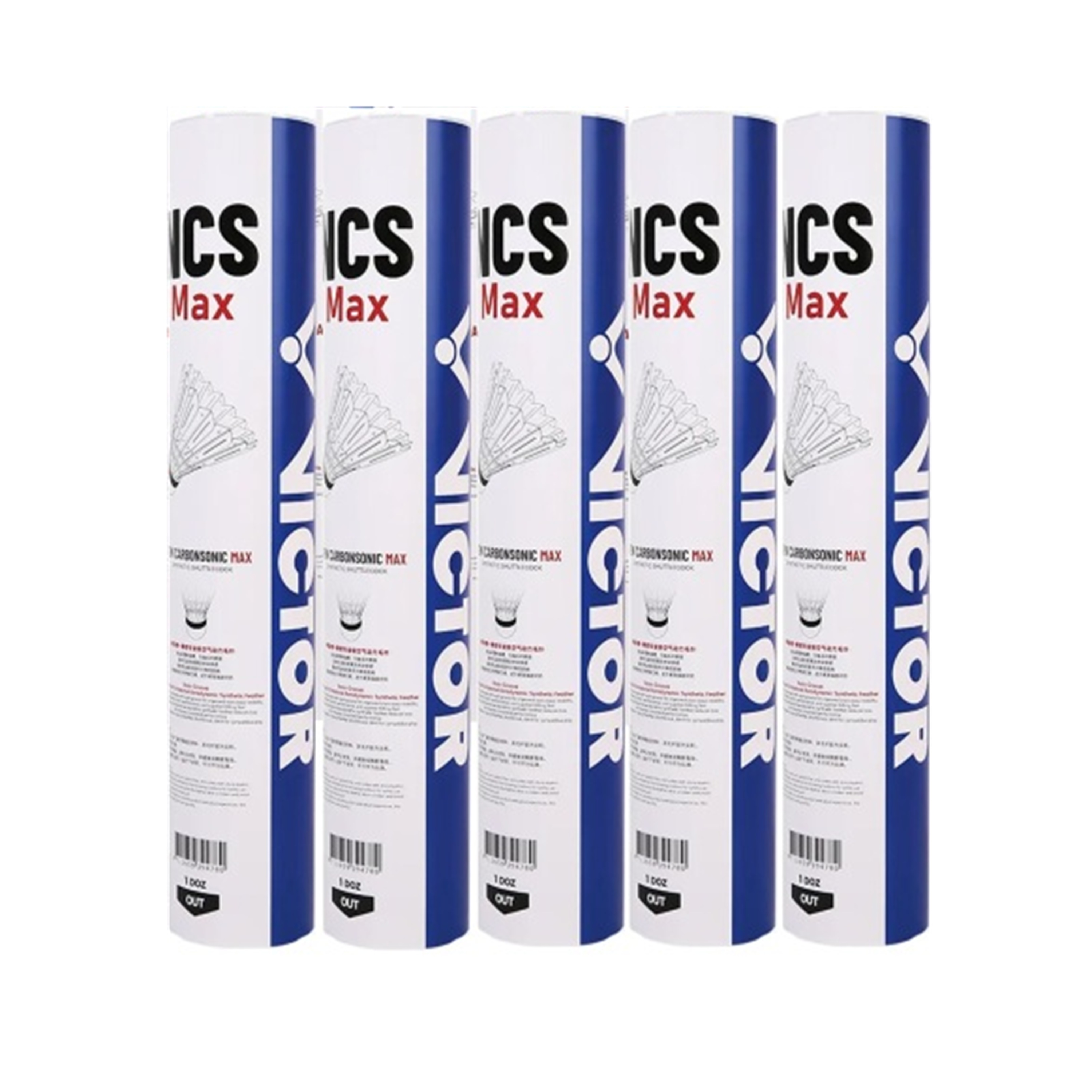 【送料無料】ビクター シャトルコック　NCS MAX（合成練習球）［60球/5ダース］＜NCSMAX-5dz＞