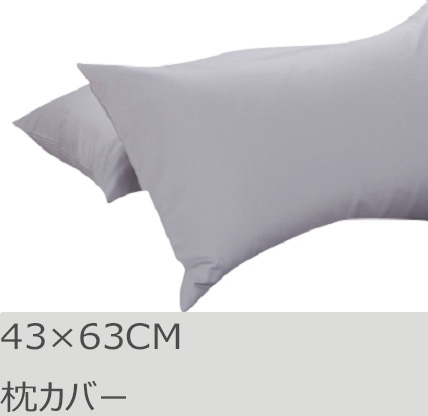 R.T. Home - 高級エジプト超長綿(エジプト綿)ホテル品質枕カバー 43×63CM 封筒式 500スレッドカウント サテン織り シルバー グレー