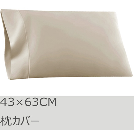 R.T. Home - 高級エジプト超長綿(エジプト綿)ホテル品質枕カバー 43×63CM 封筒式500スレッドカウント サテン織り クリームベージュ43*63CM