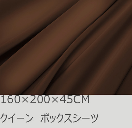 R.T. Home - 高級エジプト綿(エジプト超長綿)ホテル品質ボックスシーツ クイーン サイズ　160×200×45CM 500スレッドカウント サテン織り トリュフ ブラウン(茶)(160*200*45CM)