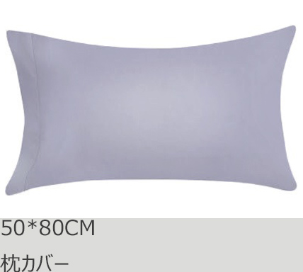 R.T. Home - 高級エジプト超長綿(エジプト綿)ホテル品質枕カバー 50×80 封筒式500スレッドカウント サテン織り シルバー グレー　50*80CM