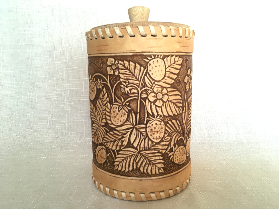 いちご☆キャニスタ☆ベレスタ_白樺細工☆ロシア雑貨