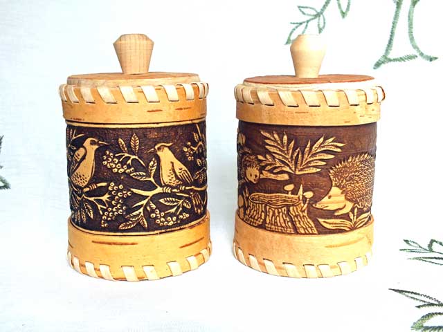 白樺細工キャニスタ