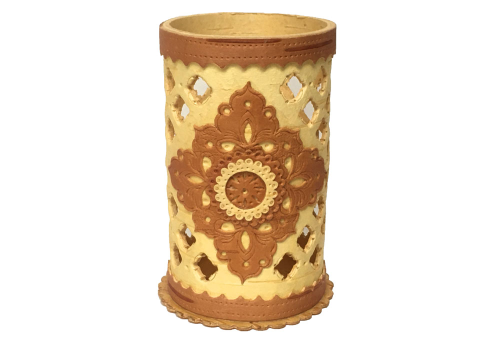 円筒ケース☆白樺細工ベレスタ_鉛筆立て_ナプキンホルダー★ロシア雑貨