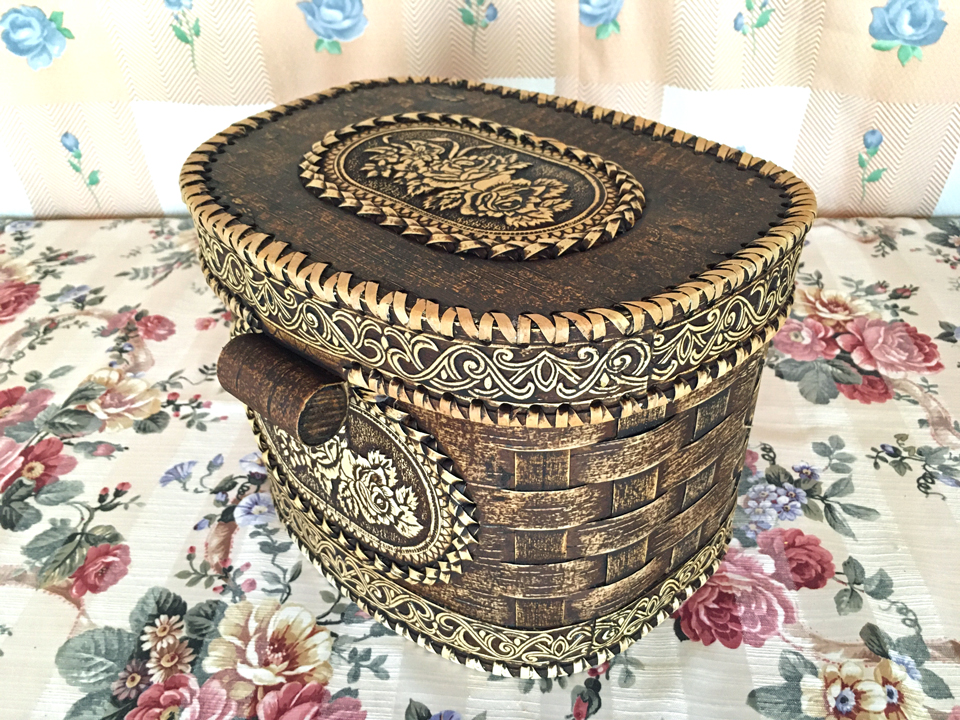 バラのヒンジケース☆白樺細工☆ベレスタ