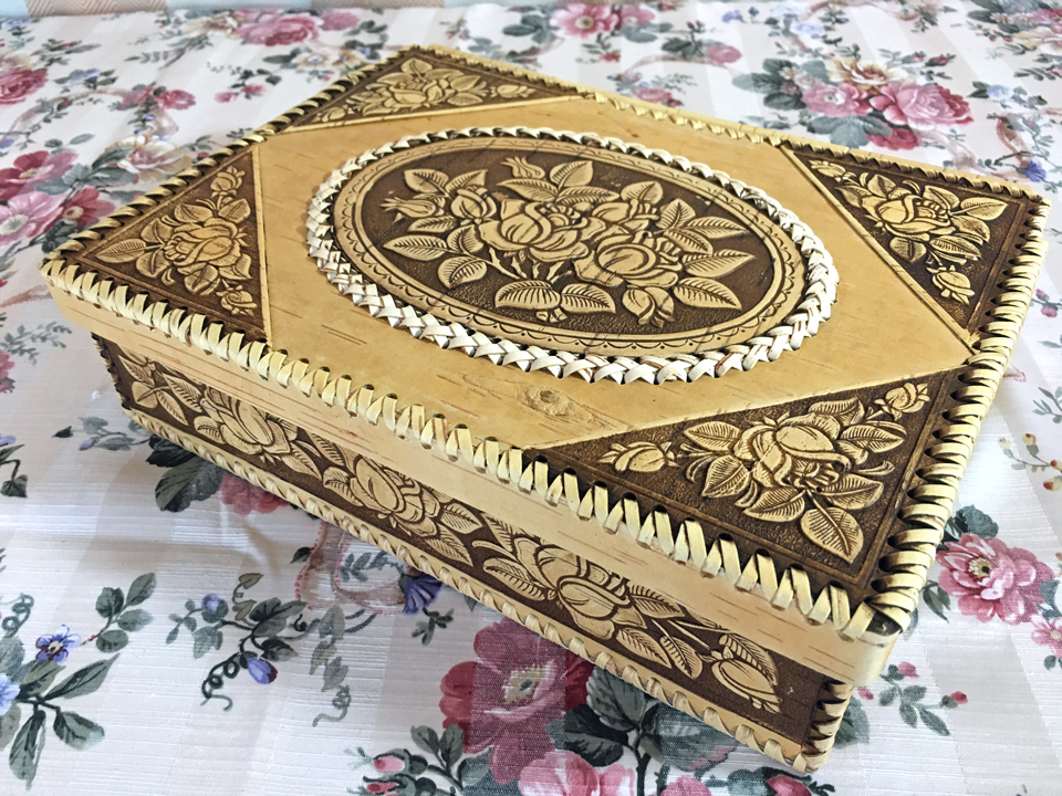 A4バラのドキュメントケース☆白樺細工☆ベレスタ