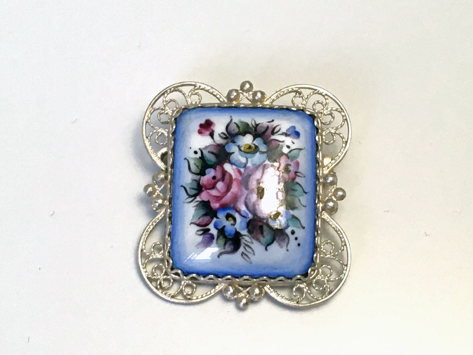 花の窓辺☆ロシア雑貨☆フィニフチブローチ