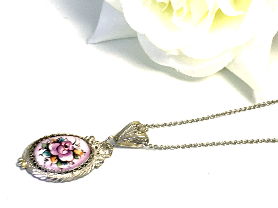 エレガンスフラワー（ピンク）☆フィニフチ_ペンダント