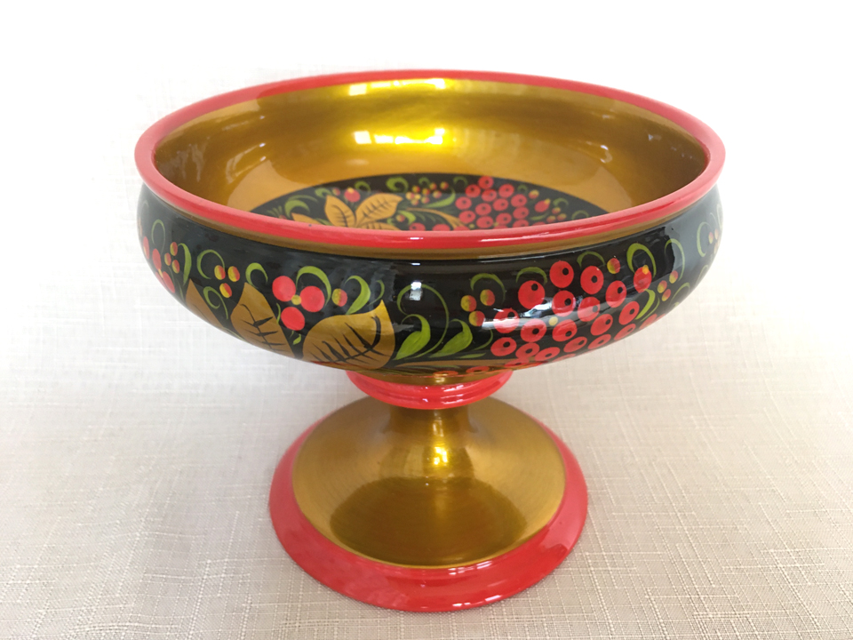 コンフェトニッツァ☆ホフロマのお菓子入れ☆ホフロマ★ロシア雑貨