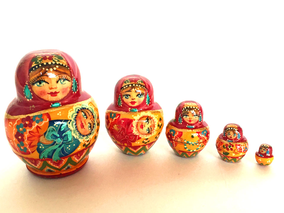 新生★IrinaKuzmina☆マトリョーシカ_5ピース★ロシア雑貨