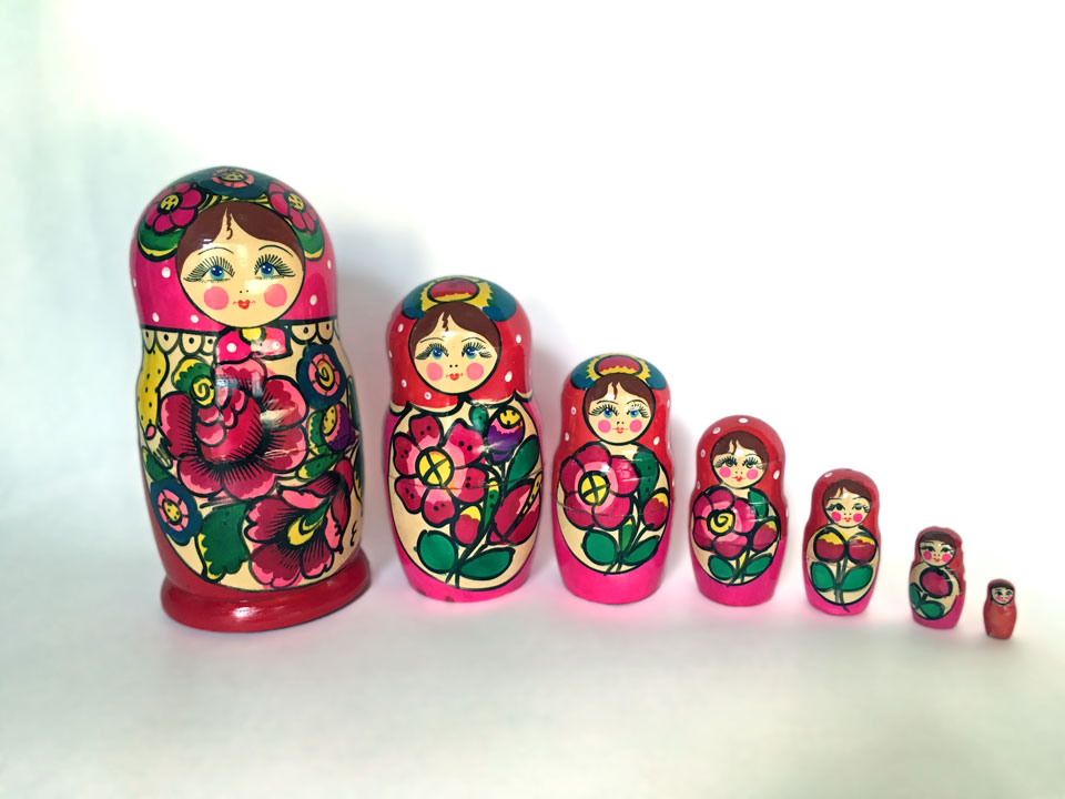 マイダンマトリョーシカ☆7ピース☆ロシア雑貨（少しわけあり・送料込）
