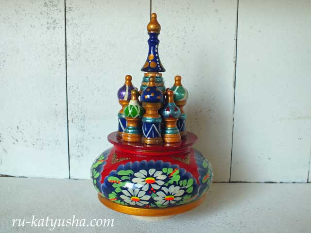 ロシア聖堂のオルゴール(カモミール)☆カチューシャ★ロシア雑貨