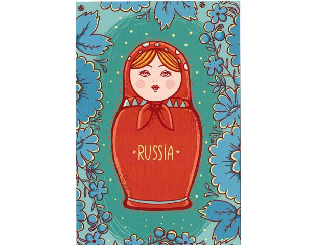ロシアの絵葉書A マトリョーシカ