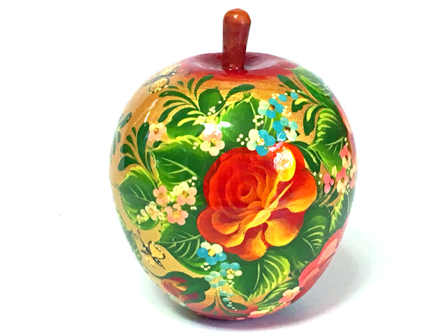 りんごちゃん☆Kuzmina★木製のリンゴ型の小箱