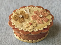 白樺細工のモザイクプチボックス☆白樺細工ベレスタ_ミニケース☆ロシア雑貨