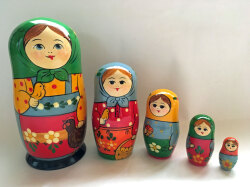 マトリョーナ★エレナ工房18cm☆マトリョーシカ5ピース