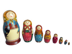 【再入荷】復刻マトリョーシカ(黄)★コブロフstudio☆ロシア雑貨☆復刻マトリョーシカ8ピース