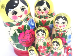 マーシャ☆セミョーノフ☆7ピースマトリョーシカ☆ロシア雑貨