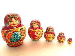 新生★IrinaKuzmina☆マトリョーシカ_5ピース★ロシア雑貨