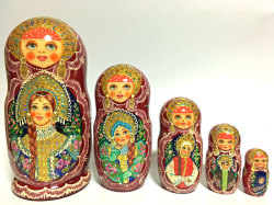 Russian Beauty☆ロシア雑貨_マトリョーシカ5ピース
