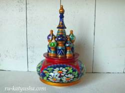 ロシア聖堂のオルゴール(カモミール)☆カチューシャ★ロシア雑貨