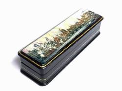 ネヴァ河から★教会☆漆塗りのようなロシアの小箱☆ロシア雑貨