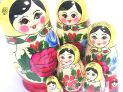 マーシャ☆セミョーノフ☆7ピースマトリョーシカ☆ロシア雑貨