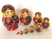 マイダンマトリョーシカ☆10ピース☆ロシア雑貨