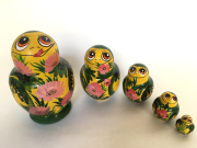 おしゃれカエルB_マトリョーシカ_5ピース