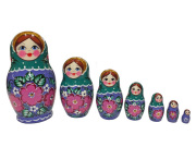 バイオレットフローラル☆ノリンスクマトリョーシカ7ピース【ロシア雑貨のカチューシャ】