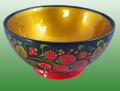 かわいいホフロマの鉢140-1☆ロシアの漆塗り【ロシア雑貨のカチューシャ】