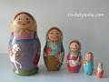 牧場の思い出☆Tドゥビニチさんのマトリョーシカ5P★ロシア雑貨