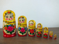 【訳あり】ナースチャ☆セミョーノフ☆7ピースマトリョーシカ☆ロシア雑貨
