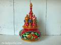 ロシア聖堂のオルゴール(ホフロマ黒)☆カチューシャ★ロシア雑貨