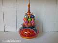 ロシア聖堂のオルゴール(ホフロマ赤)☆カチューシャ★ロシア雑貨