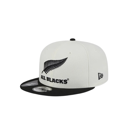 New Era 9Fifty オールブラックス スナップバックキャップ クローム ホワイト