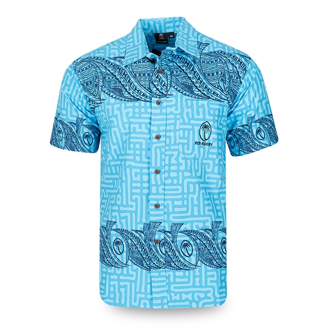 フィジー代表 Bula Shirt 1639 ブルー
