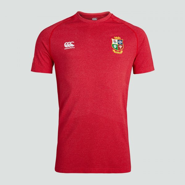 British & Irish Lions 2021 シームレストレーニングTシャツ レッド