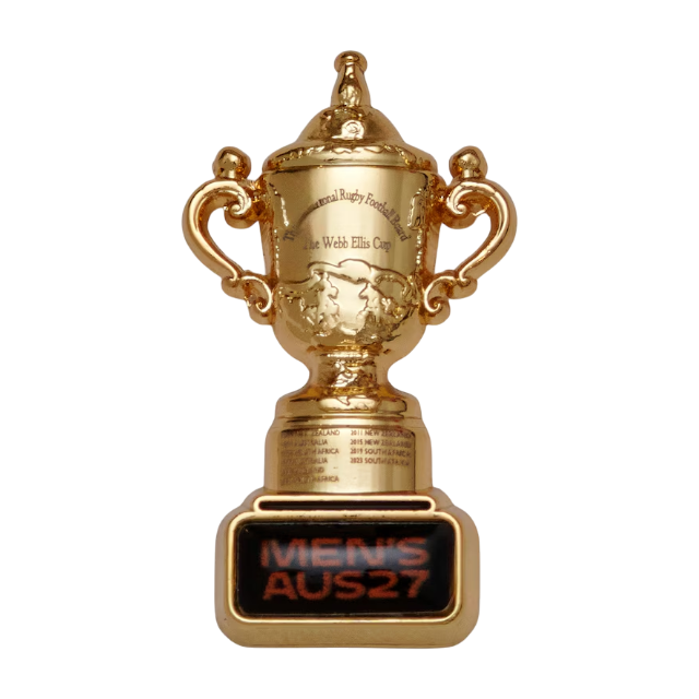 RUGBY WORLDCUP AUSTRALIA 2027 トロフィーピンバッジ ゴールド