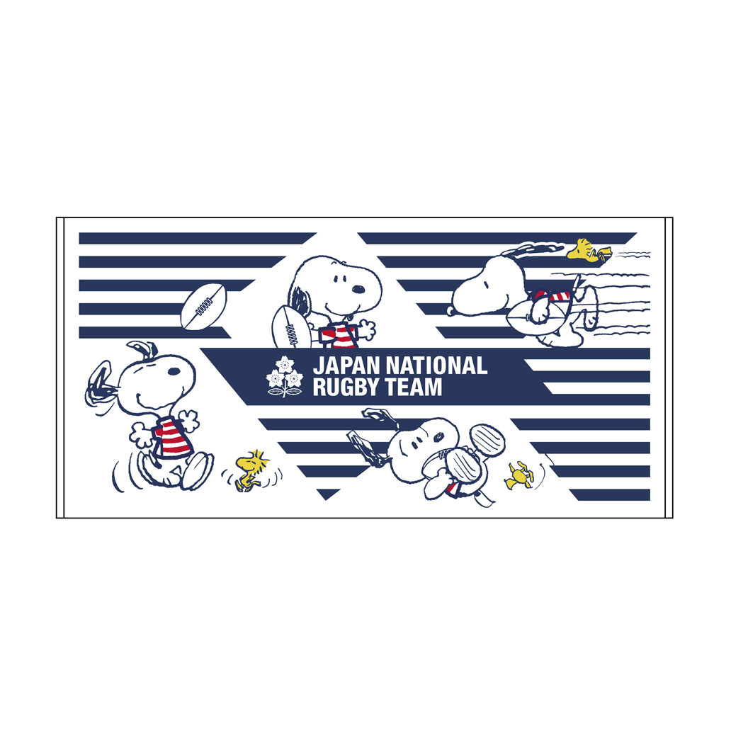 ラグビー日本代表×スヌーピー バスタオル